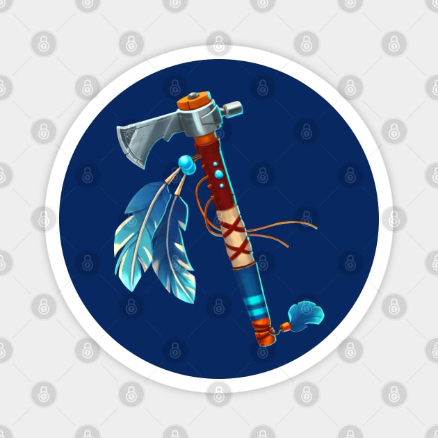 Blue tomahawk Magnet by Yana Graffox